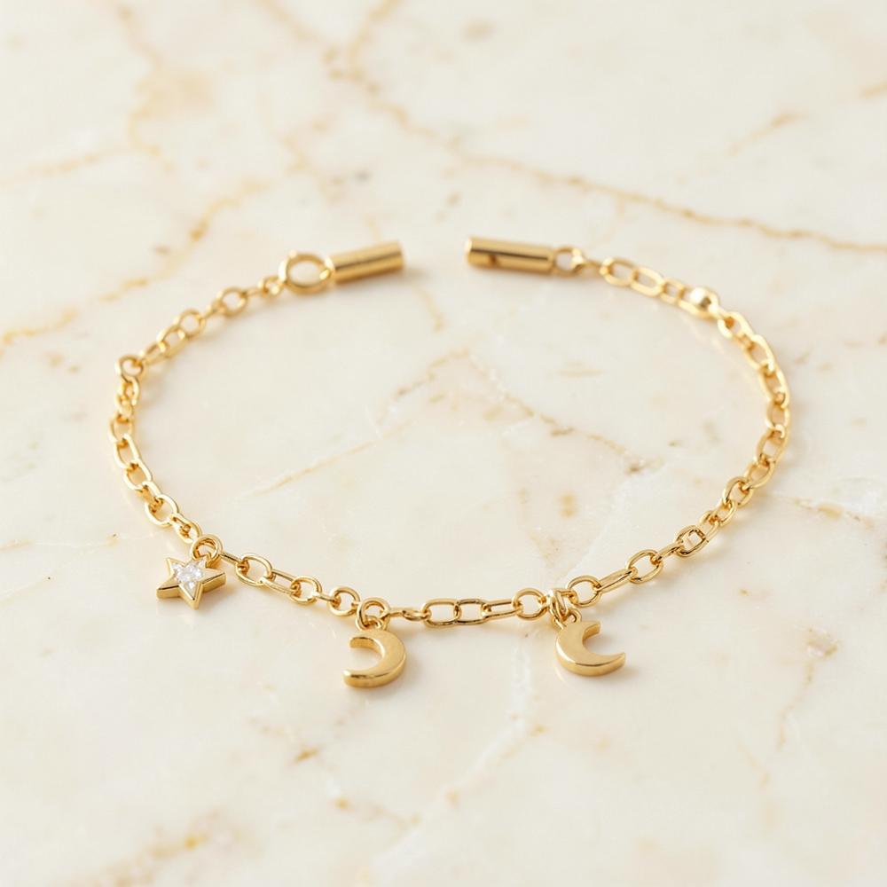 Luna Star & Moon Charm Anklet