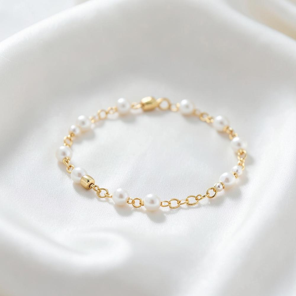 Perla Pearl Station Anklet